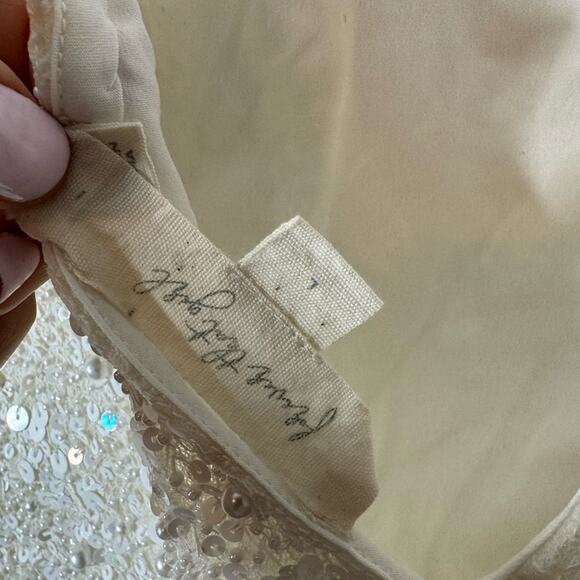 New BHLDN Anthropologie Forever That Girl Pearl Kanelle Dress $395 White Large - Picture 6 of 7